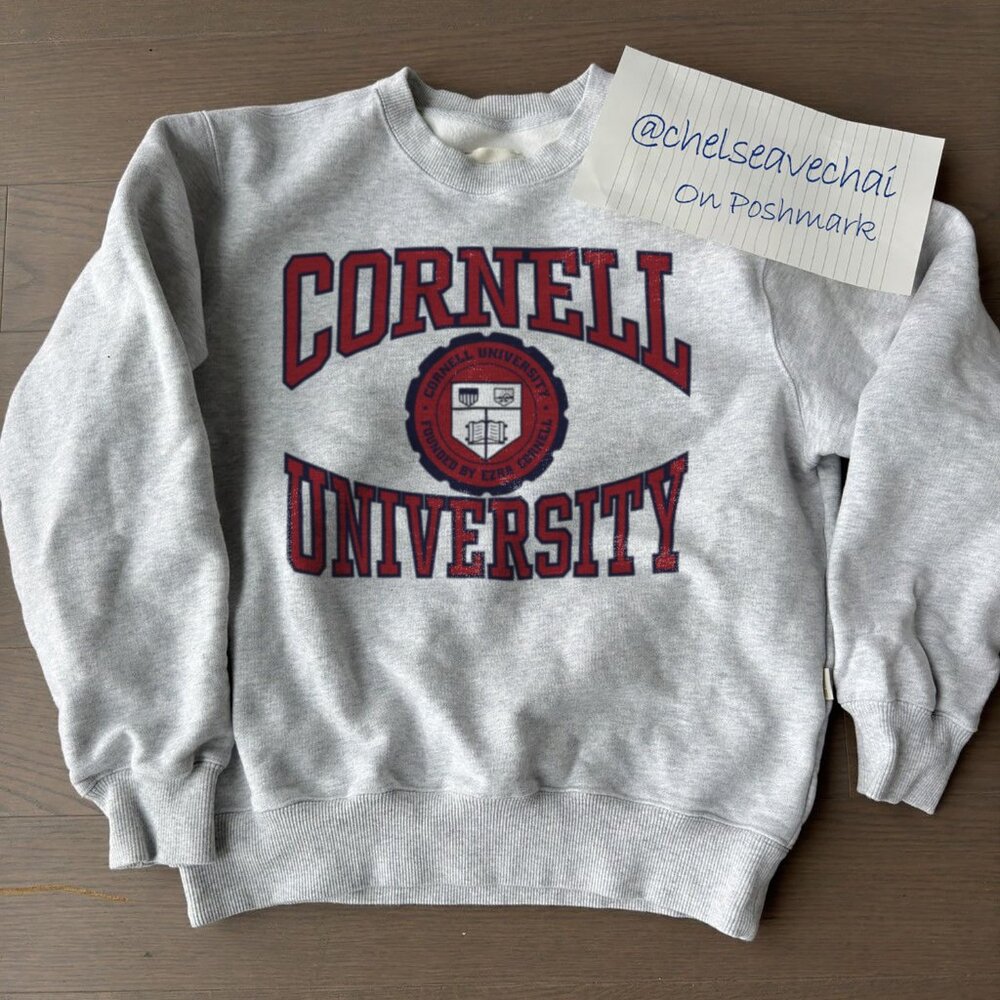 Vintage 90s Cornell University Sweatshirt, Retro Cornell Big Red Football Shirt